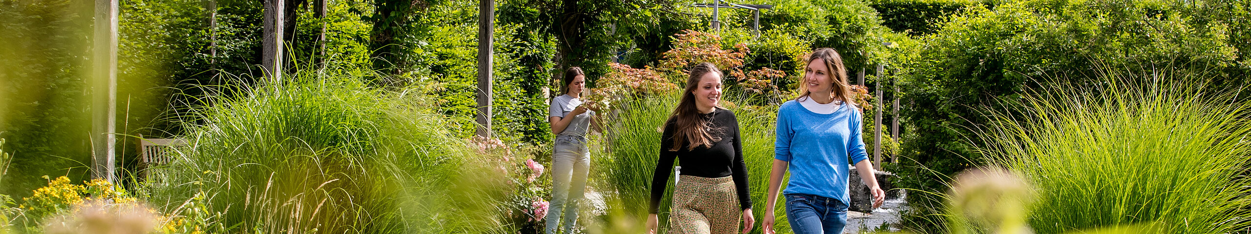 spaziergang im kurpark frauen im kurpark